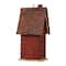 Glitzhome® 12" Hanging Distressed Red Cottage Solid Wood Birdhouse